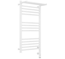 Полотенцесушитель электрический 800х400 белый глянец МЭМ правый Сунержа Богема с полкой 3.0 12-5807-8040