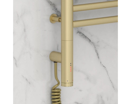 Заказать Полотенцесушитель электрический 1000х400 шампань матовая МЭМ левый Сунержа Богема с полкой 3.0 022-5806-1040 в магазине сантехники Santeh-Crystal.ru