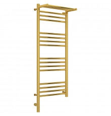 Полотенцесушитель электрический 1000х400 золотой МЭМ левый Сунержа Богема с полкой 3.0 03-5806-1040