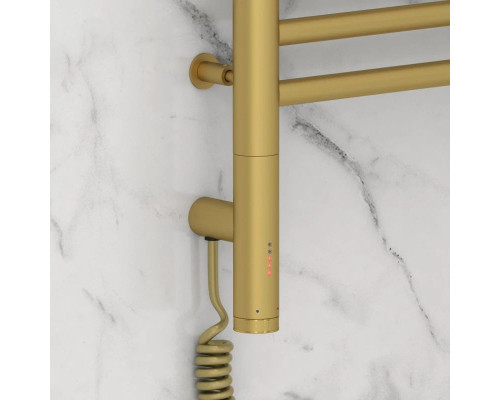 Приобрести Полотенцесушитель электрический 1000х400 золотой матовый МЭМ левый Сунержа Богема с полкой 3.0 032-5806-1040 в магазине сантехники Santeh-Crystal.ru