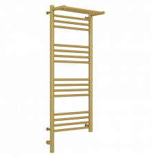 Полотенцесушитель электрический 1000х400 золотой матовый МЭМ левый Сунержа Богема с полкой 3.0 032-5806-1040