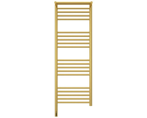 Купить Полотенцесушитель электрический 1200х400 золотой МЭМ левый Сунержа Богема с полкой 3.0 03-5806-1240 в магазине сантехники Santeh-Crystal.ru