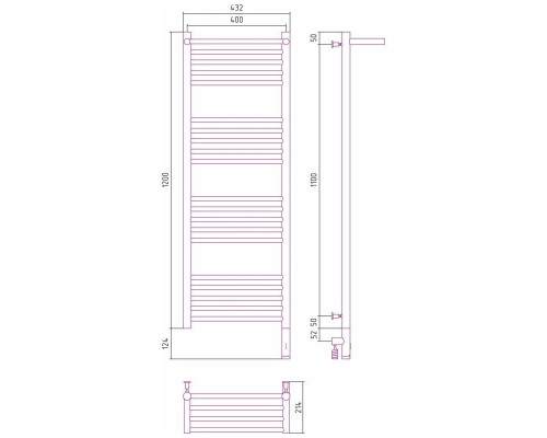 Купить Полотенцесушитель электрический 1200х400 золотой матовый МЭМ правый Сунержа Богема с полкой 3.0 032-5807-1240 в магазине сантехники Santeh-Crystal.ru