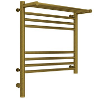 Полотенцесушитель электрический 500х500 состаренная бронза МЭМ левый Сунержа Богема с полкой 3.0 05-5806-5050