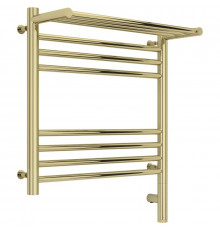 Полотенцесушитель электрический 500х500 шампань МЭМ правый Сунержа Богема с полкой 3.0 020-5807-5050