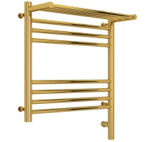 Полотенцесушитель электрический 500х500 золотой МЭМ правый Сунержа Богема с полкой 3.0 03-5807-5050