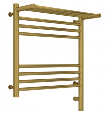 Полотенцесушитель электрический 500х500 состаренная латунь МЭМ правый Сунержа Богема с полкой 3.0 051-5807-5050