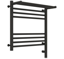 Полотенцесушитель электрический 500х500 темный титан муар МЭМ правый Сунержа Богема с полкой 3.0 15-5807-5050