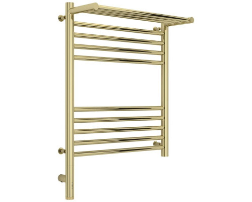 Приобрести Полотенцесушитель электрический 600х500 шампань МЭМ левый Сунержа Богема с полкой 3.0 020-5806-6050 в магазине сантехники Santeh-Crystal.ru