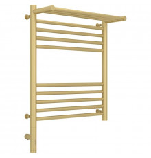 Полотенцесушитель электрический 600х500 шампань матовая МЭМ левый Сунержа Богема с полкой 3.0 022-5806-6050