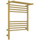 Купить Полотенцесушитель электрический 600х500 золотой матовый МЭМ левый Сунержа Богема с полкой 3.0 032-5806-6050 в магазине сантехники Santeh-Crystal.ru