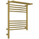 Заказать Полотенцесушитель электрический 600х500 состаренная латунь МЭМ левый Сунержа Богема с полкой 3.0 051-5806-6050 в магазине сантехники Santeh-Crystal.ru