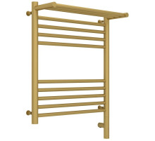 Полотенцесушитель электрический 600х500 золотой матовый МЭМ правый Сунержа Богема с полкой 3.0 032-5807-6050