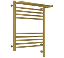 Полотенцесушитель электрический 600х500 состаренная латунь МЭМ правый Сунержа Богема с полкой 3.0 051-5807-6050