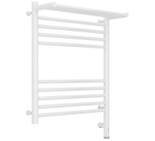 Полотенцесушитель электрический 600х500 белый глянец МЭМ правый Сунержа Богема с полкой 3.0 12-5807-6050
