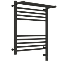 Полотенцесушитель электрический 600х500 темный титан муар МЭМ правый Сунержа Богема с полкой 3.0 15-5807-6050