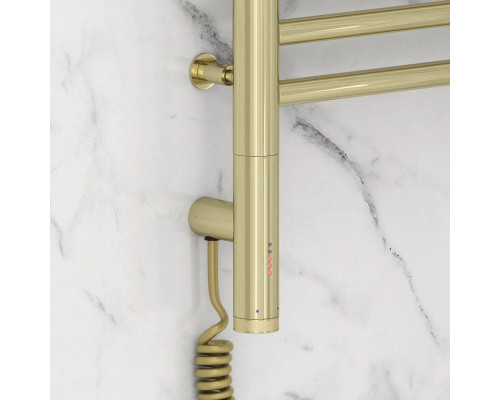 Заказать Полотенцесушитель электрический 800х500 шампань МЭМ левый Сунержа Богема с полкой 3.0 020-5806-8050 в магазине сантехники Santeh-Crystal.ru