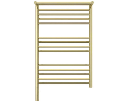 Заказать Полотенцесушитель электрический 800х500 шампань МЭМ левый Сунержа Богема с полкой 3.0 020-5806-8050 в магазине сантехники Santeh-Crystal.ru