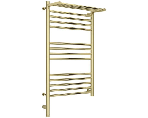 Заказать Полотенцесушитель электрический 800х500 шампань МЭМ левый Сунержа Богема с полкой 3.0 020-5806-8050 в магазине сантехники Santeh-Crystal.ru