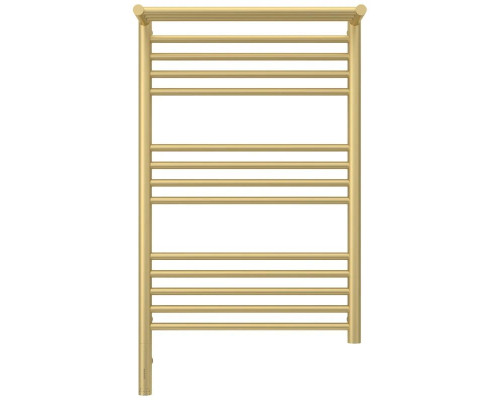 Купить Полотенцесушитель электрический 800х500 шампань матовая МЭМ левый Сунержа Богема с полкой 3.0 022-5806-8050 в магазине сантехники Santeh-Crystal.ru