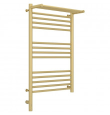 Полотенцесушитель электрический 800х500 шампань матовая МЭМ левый Сунержа Богема с полкой 3.0 022-5806-8050