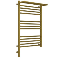 Полотенцесушитель электрический 800х500 состаренная бронза МЭМ левый Сунержа Богема с полкой 3.0 05-5806-8050