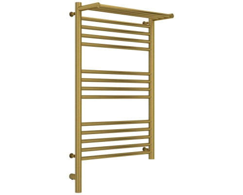 Приобрести Полотенцесушитель электрический 800х500 состаренная латунь МЭМ левый Сунержа Богема с полкой 3.0 051-5806-8050 в магазине сантехники Santeh-Crystal.ru