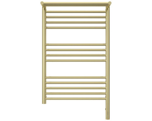 Купить Полотенцесушитель электрический 800х500 шампань МЭМ правый Сунержа Богема с полкой 3.0 020-5807-8050 в магазине сантехники Santeh-Crystal.ru