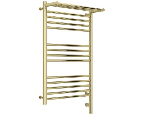 Купить Полотенцесушитель электрический 800х500 шампань МЭМ правый Сунержа Богема с полкой 3.0 020-5807-8050 в магазине сантехники Santeh-Crystal.ru