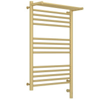 Полотенцесушитель электрический 800х500 шампань матовая МЭМ правый Сунержа Богема с полкой 3.0 022-5807-8050