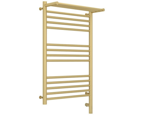 Купить Полотенцесушитель электрический 800х500 шампань матовая МЭМ правый Сунержа Богема с полкой 3.0 022-5807-8050 в магазине сантехники Santeh-Crystal.ru