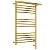 Полотенцесушитель электрический 800х500 золотой МЭМ правый Сунержа Богема с полкой 3.0 03-5807-8050