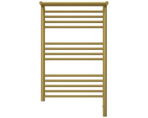 Купить Полотенцесушитель электрический 800х500 состаренная латунь МЭМ правый Сунержа Богема с полкой 3.0 051-5807-8050 в магазине сантехники Santeh-Crystal.ru