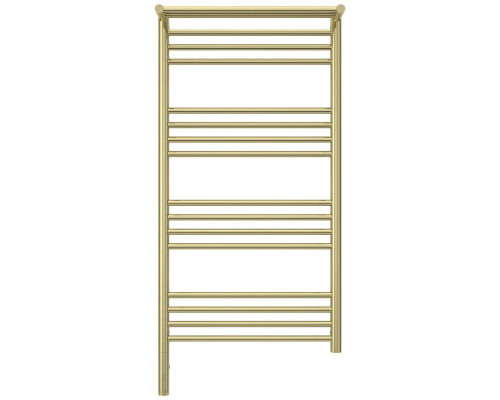 Заказать Полотенцесушитель электрический 1000х500 шампань МЭМ левый Сунержа Богема с полкой 3.0 020-5806-1050 в магазине сантехники Santeh-Crystal.ru