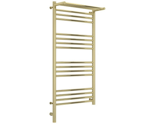 Заказать Полотенцесушитель электрический 1000х500 шампань МЭМ левый Сунержа Богема с полкой 3.0 020-5806-1050 в магазине сантехники Santeh-Crystal.ru