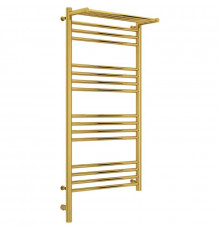 Полотенцесушитель электрический 1000х500 золотой МЭМ левый Сунержа Богема с полкой 3.0 03-5806-1050