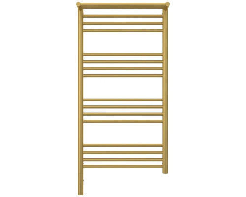 Заказать Полотенцесушитель электрический 1000х500 золотой матовый МЭМ левый Сунержа Богема с полкой 3.0 032-5806-1050 в магазине сантехники Santeh-Crystal.ru