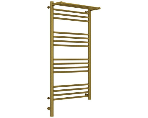 Приобрести Полотенцесушитель электрический 1000х500 состаренная бронза МЭМ левый Сунержа Богема с полкой 3.0 05-5806-1050 в магазине сантехники Santeh-Crystal.ru