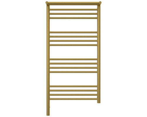 Заказать Полотенцесушитель электрический 1000х500 состаренная латунь МЭМ левый Сунержа Богема с полкой 3.0 051-5806-1050 в магазине сантехники Santeh-Crystal.ru