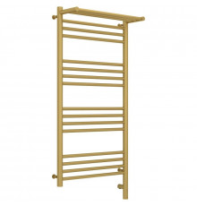 Полотенцесушитель электрический 1000х500 золотой матовый МЭМ правый Сунержа Богема с полкой 3.0 032-5807-1050