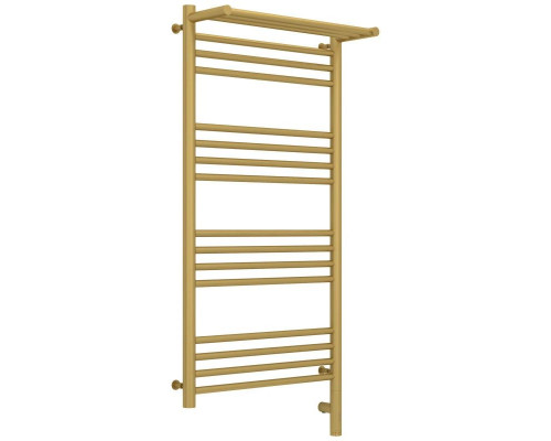 Заказать Полотенцесушитель электрический 1000х500 золотой матовый МЭМ правый Сунержа Богема с полкой 3.0 032-5807-1050 в магазине сантехники Santeh-Crystal.ru