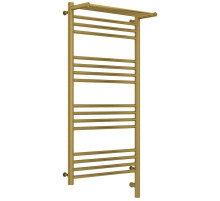 Полотенцесушитель электрический 1000х500 состаренная латунь МЭМ правый Сунержа Богема с полкой 3.0 051-5807-1050