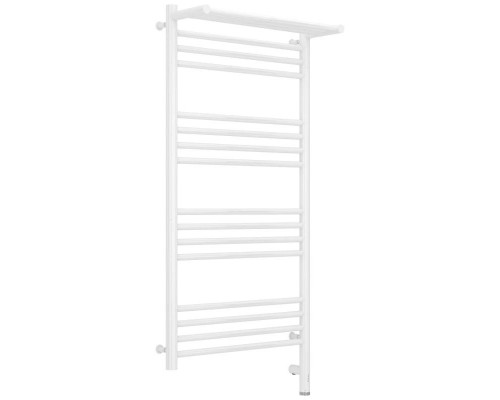 Купить Полотенцесушитель электрический 1000х500 белый глянец МЭМ правый Сунержа Богема с полкой 3.0 12-5807-1050 в магазине сантехники Santeh-Crystal.ru