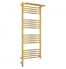 Полотенцесушитель электрический 1200х500 золотой МЭМ левый Сунержа Богема с полкой 3.0 03-5806-1250