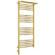 Заказать Полотенцесушитель электрический 1200х500 золотой МЭМ левый Сунержа Богема с полкой 3.0 03-5806-1250 в магазине сантехники Santeh-Crystal.ru
