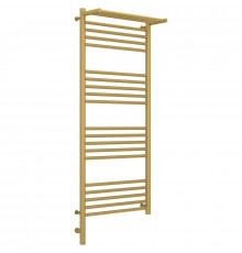 Полотенцесушитель электрический 1200х500 золотой матовый МЭМ левый Сунержа Богема с полкой 3.0 032-5806-1250