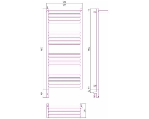 Приобрести Полотенцесушитель электрический 1200х500 золотой матовый МЭМ левый Сунержа Богема с полкой 3.0 032-5806-1250 в магазине сантехники Santeh-Crystal.ru