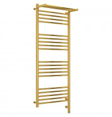 Полотенцесушитель электрический 1200х500 золотой МЭМ правый Сунержа Богема с полкой 3.0 03-5807-1250