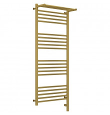 Полотенцесушитель электрический 1200х500 состаренная латунь МЭМ правый Сунержа Богема с полкой 3.0 051-5807-1250