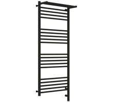 Полотенцесушитель электрический 1200х500 черный матовый МЭМ правый Сунержа Богема с полкой 3.0 31-5807-1250